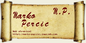 Marko Perčić vizit kartica
